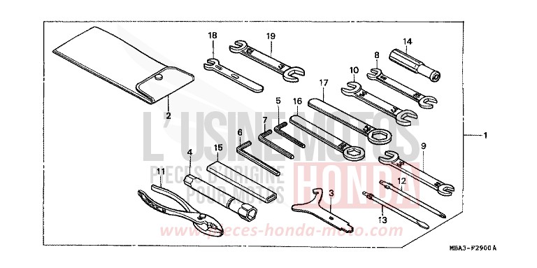 OUTILS de Shadow Aero NOIR (NH1HA) de 1997